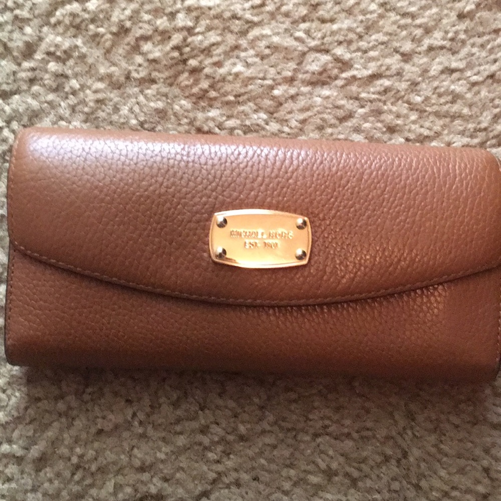Brown, soft, pebbled leather, Michael Kors Wallet